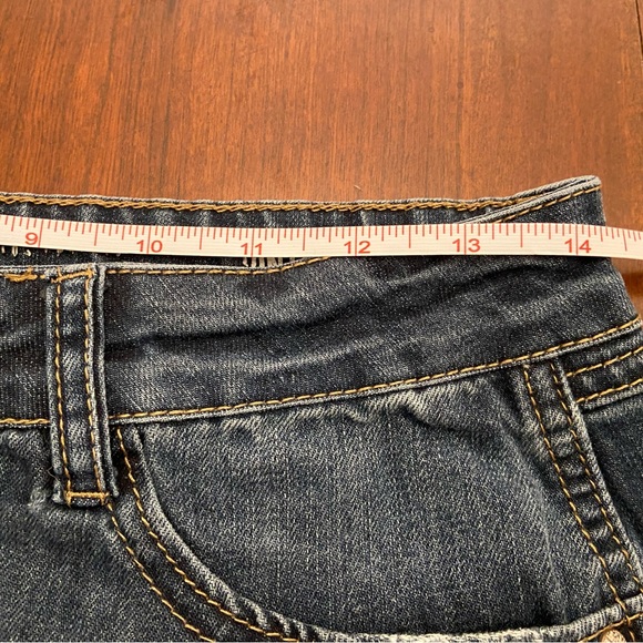 Rewash Womens Mini Skirt Size 7/28 Vintage Reunion Distressed Denim Jean skirt - Picture 7 of 13